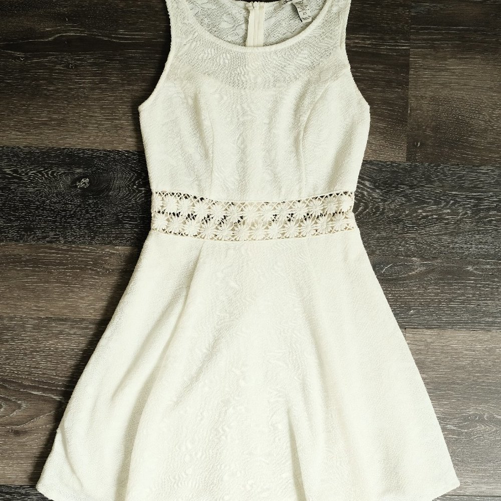 American Rag Crochet Fit N Flare Linen Dress